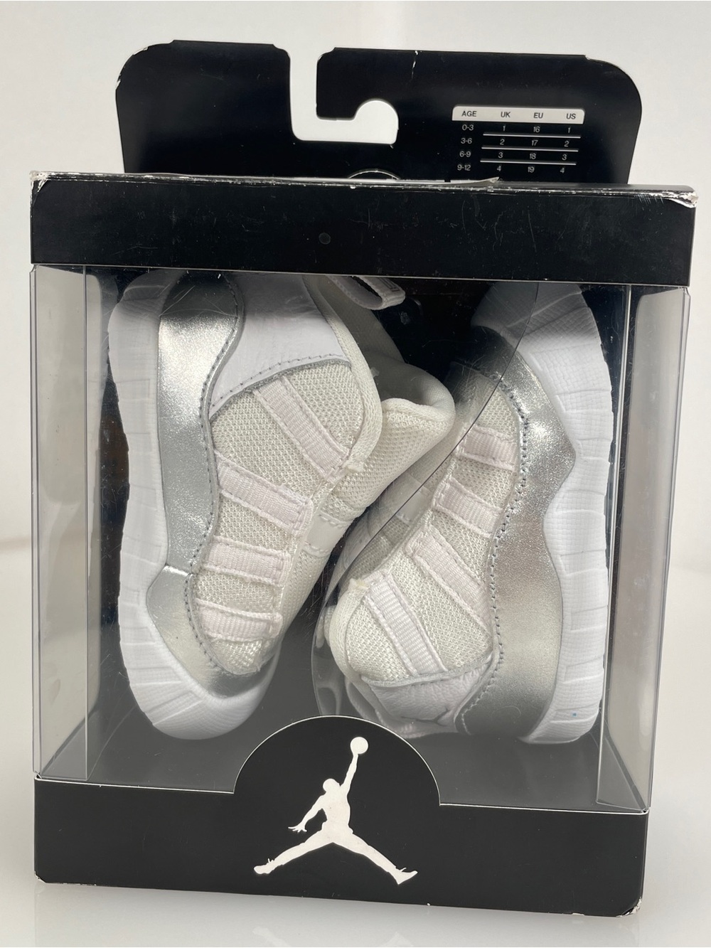 Nike Air Jordan 11 Retro Crib Bootie Metallic Silver White CI6165-100 Baby 3C